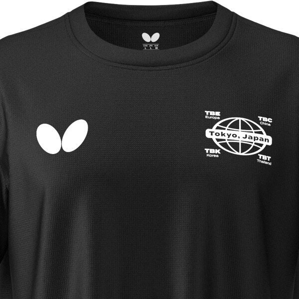 Butterfly Rubber T-Shirt - Black - Front - Close-Up